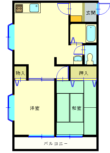 タートル万年寺2LDK